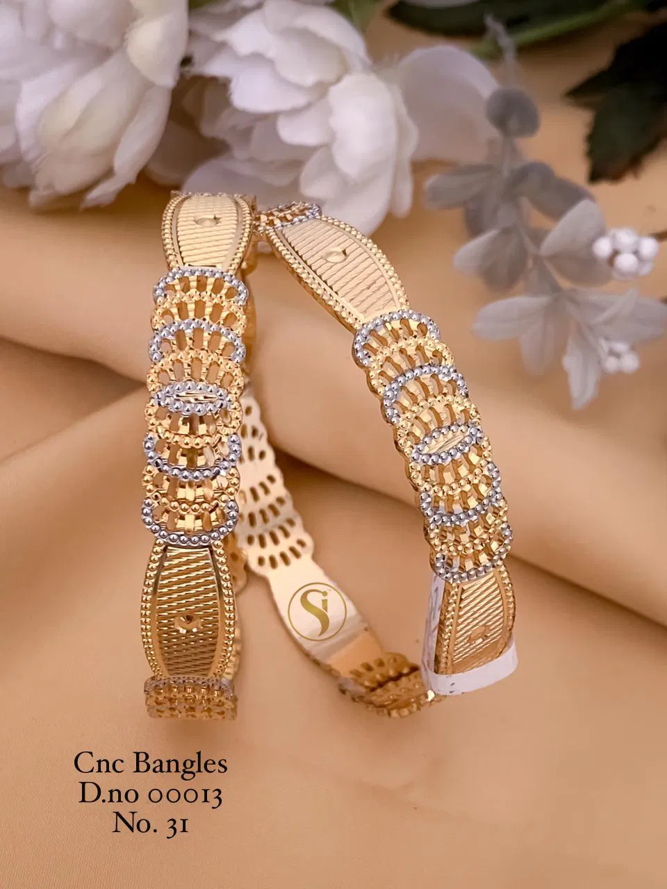 25 Cnc Gold Plated Bangles Wholesale Shop In Surat
